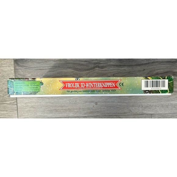 VTG Dutch Paper Craft 3D Christmas Winter Scene Translates Happy Winter Cutting - Picture 3 of 6